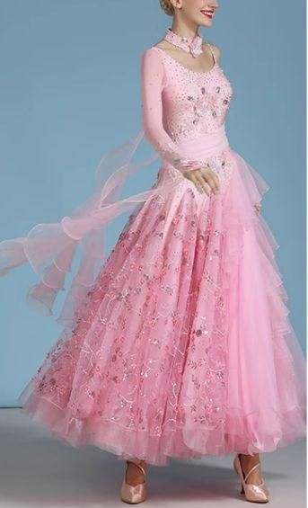 B1617★美品★ML★ラベンダー/セットアップ/スタンダードドレス☆社交ダンス B1617☆美品☆ML☆ラベンダー/セットアップ/スタンダードドレス