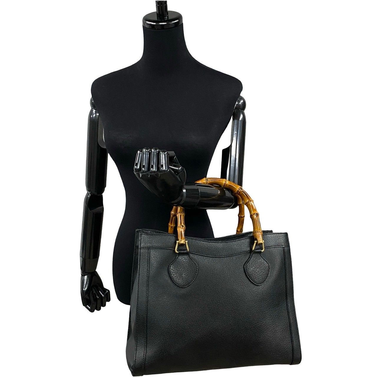 極 美品 GUCCI グッチ オールドグッチ ヴィンテージ バンブー レザー 