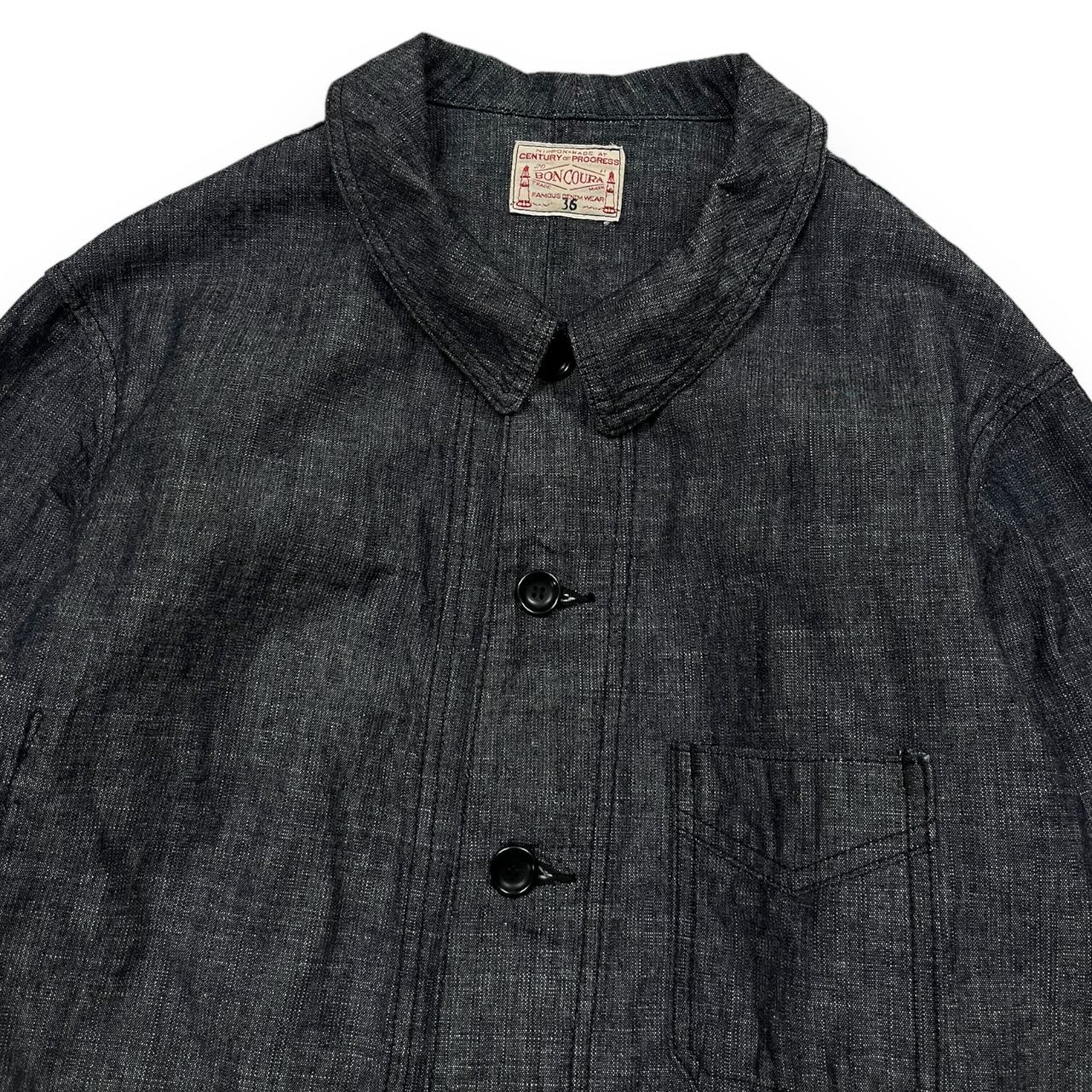 BONCOURA/ボンクラ English Work Jacket Dungaree Cotton Linen