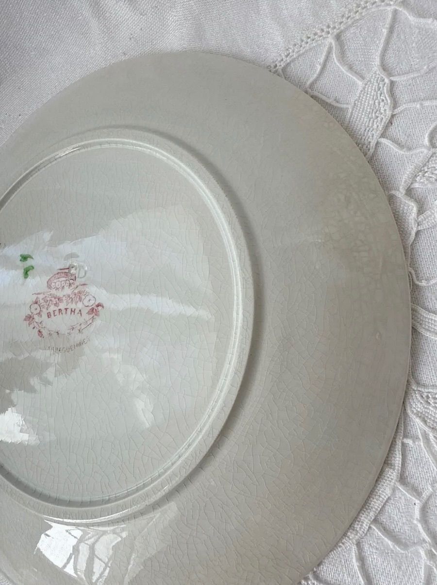 フランスアンティークSarreguemines窯 BERTHAシリーズ　12 フランスアンティークSarreguemines窯 BERTHAシリーズタルト皿