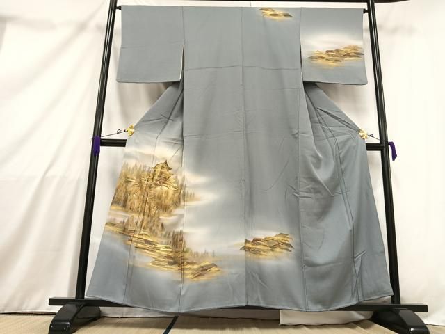 平和屋着物□訪問着 風景文 暈し染め 金彩 正絹 逸品 AAAZ3623mf 平和