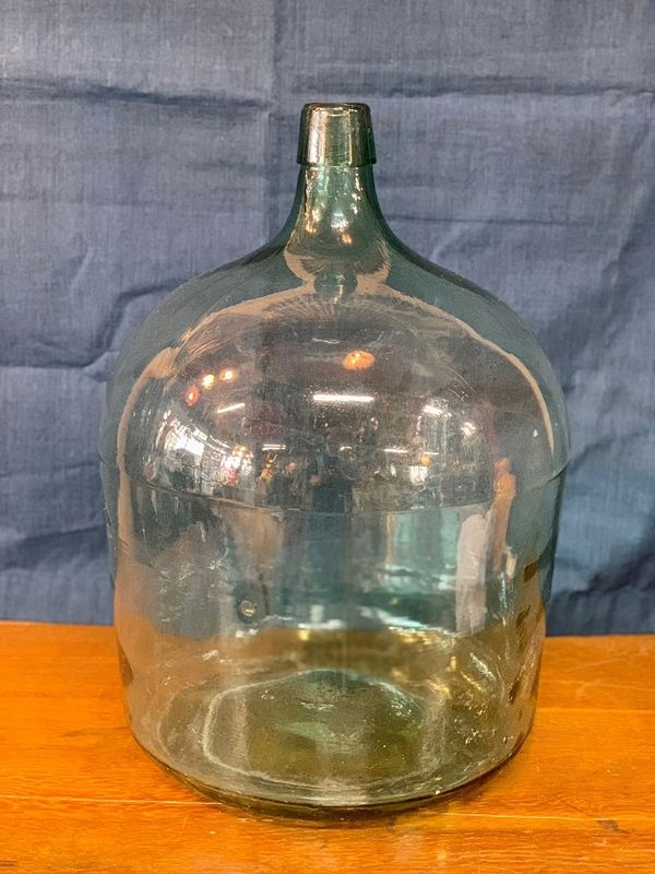 昭和レトロ デミジョンボトル 大 アンティーク ガラス瓶 手造り カラー