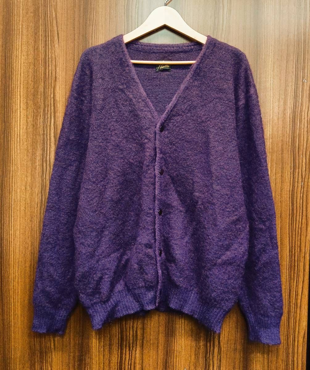 お値下げしました】 NEEDLES / ニードルスJO259 MOHAIR CARDIGAN SOLID モヘア カーディガン ソリッド パープル  サイズM - メルカリ