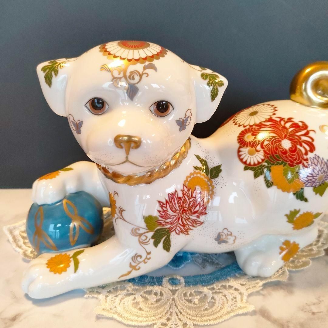 フランクリンミント 不老長寿の帝王猿 ハンドペイント 24金 陶器置物 限定品 美品☆フランクリンミント フィギュリン 陶器 置物 薩摩犬 dog