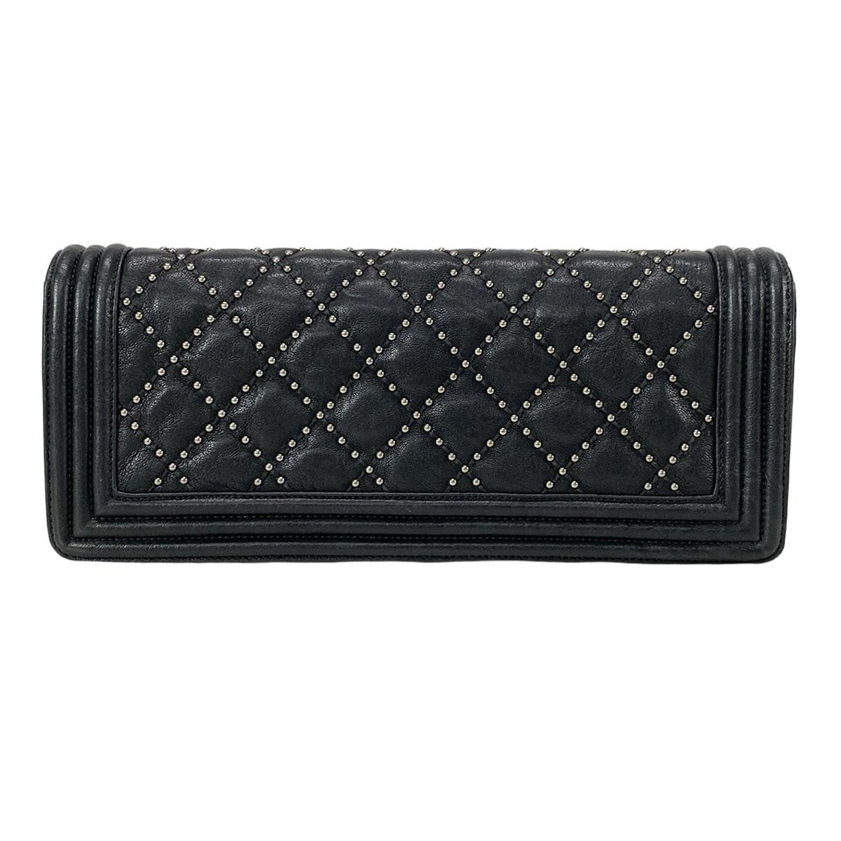 CHANEL(シャネル) クラッチバッグ ボーイシャネル 黒 フラップ