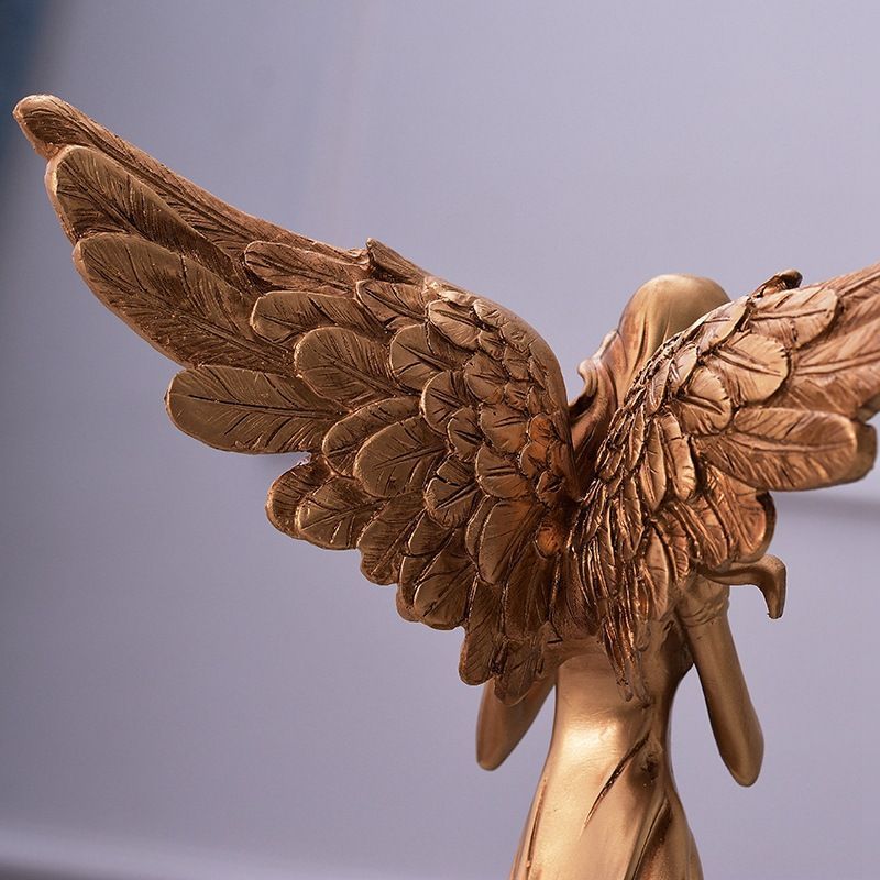 人体の置物 翼の彫刻 セクシーな天使 裸体の芸術品 装飾品 北欧6 - 工芸品