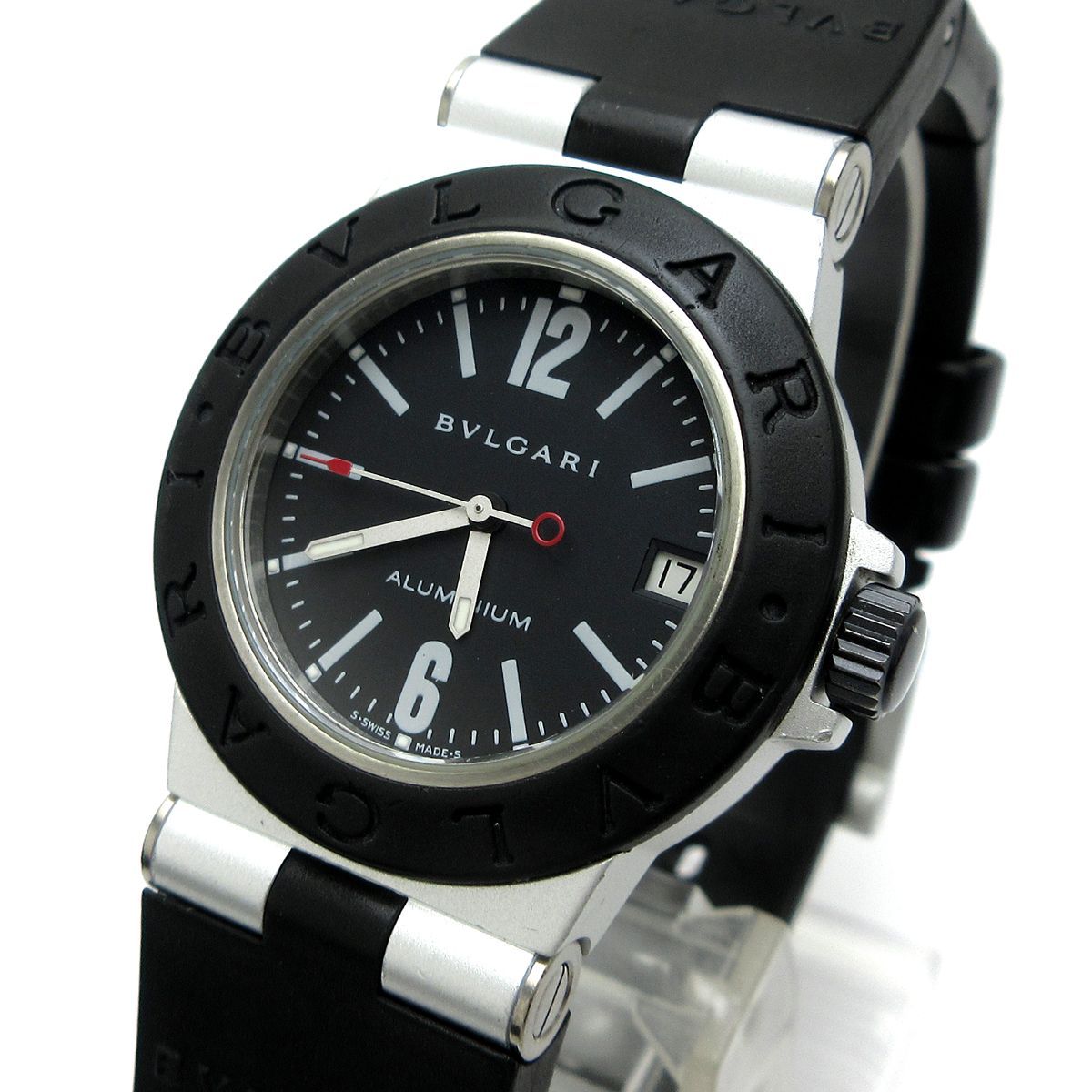 ブルガリ アルミニウム ボーイズ セカンドモデル 黒文字盤
