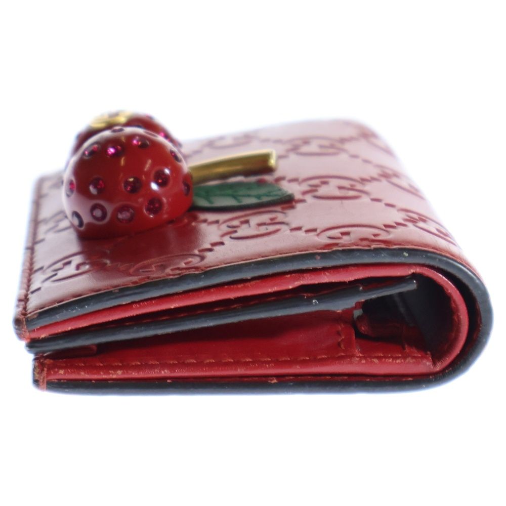 GUCCI (グッチ) グッチシマ チェリー コンパクトウォレット 三つ折り  