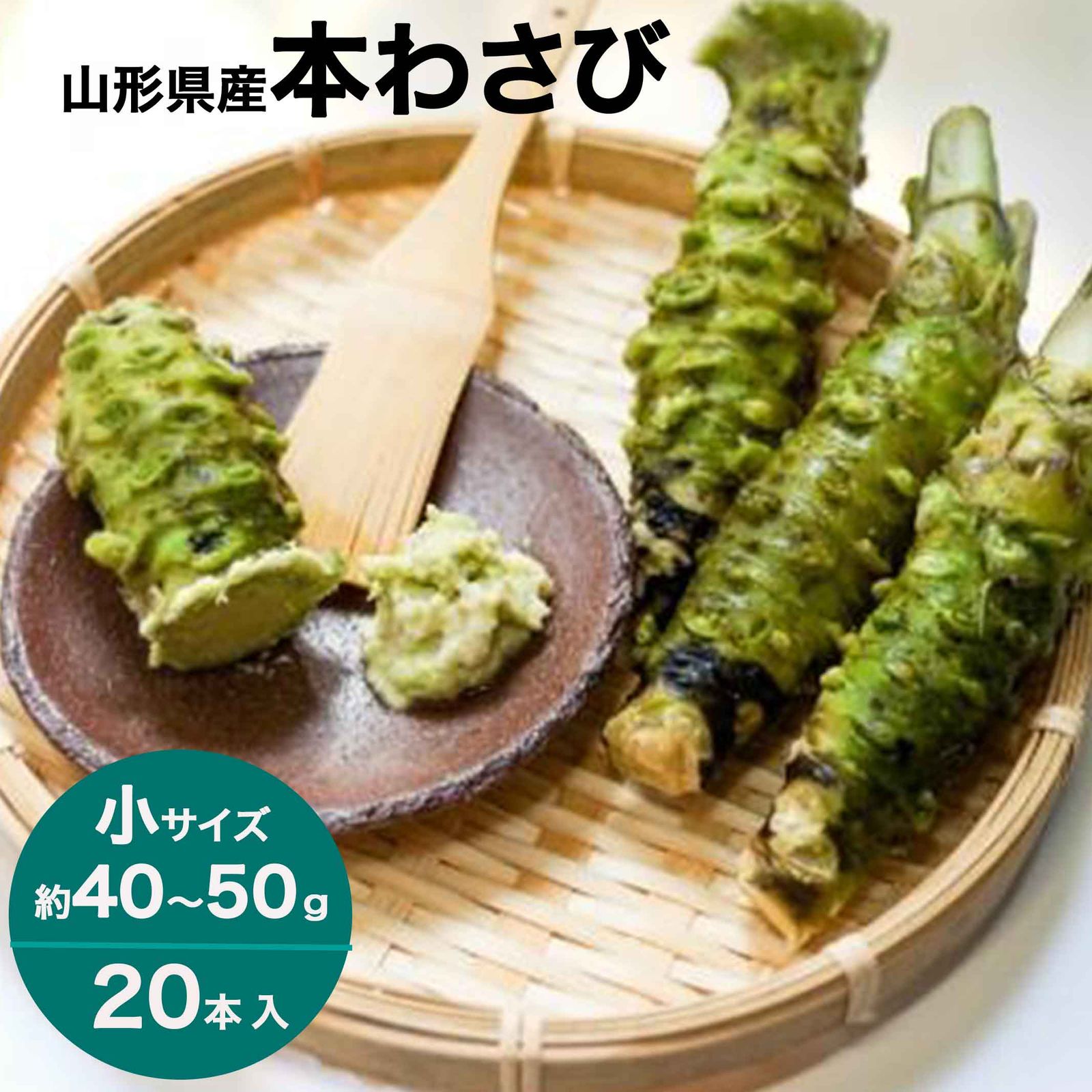 わさび 本わさび 20本 小サイズ 約40～50g 山形 東根 大富農産 wasabi 山葵 クール便