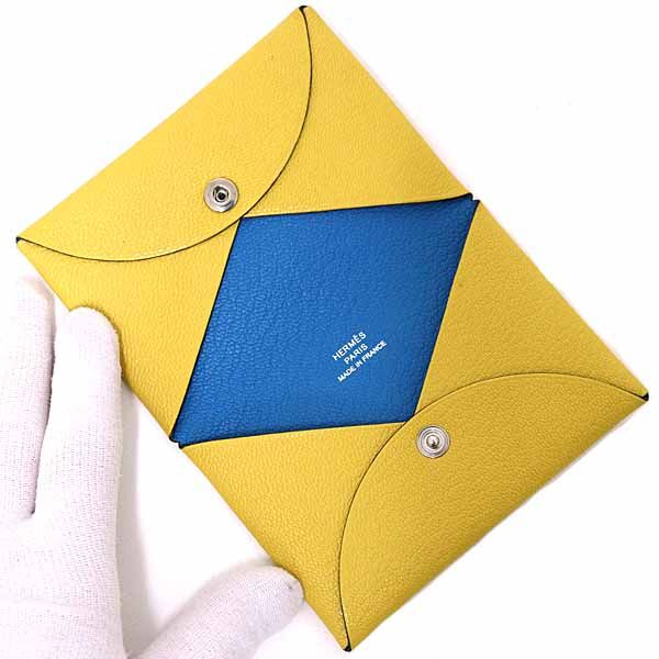 エルメス HERMES カルヴィ ヴェルソ カードケース 名刺入れ シェーブル  