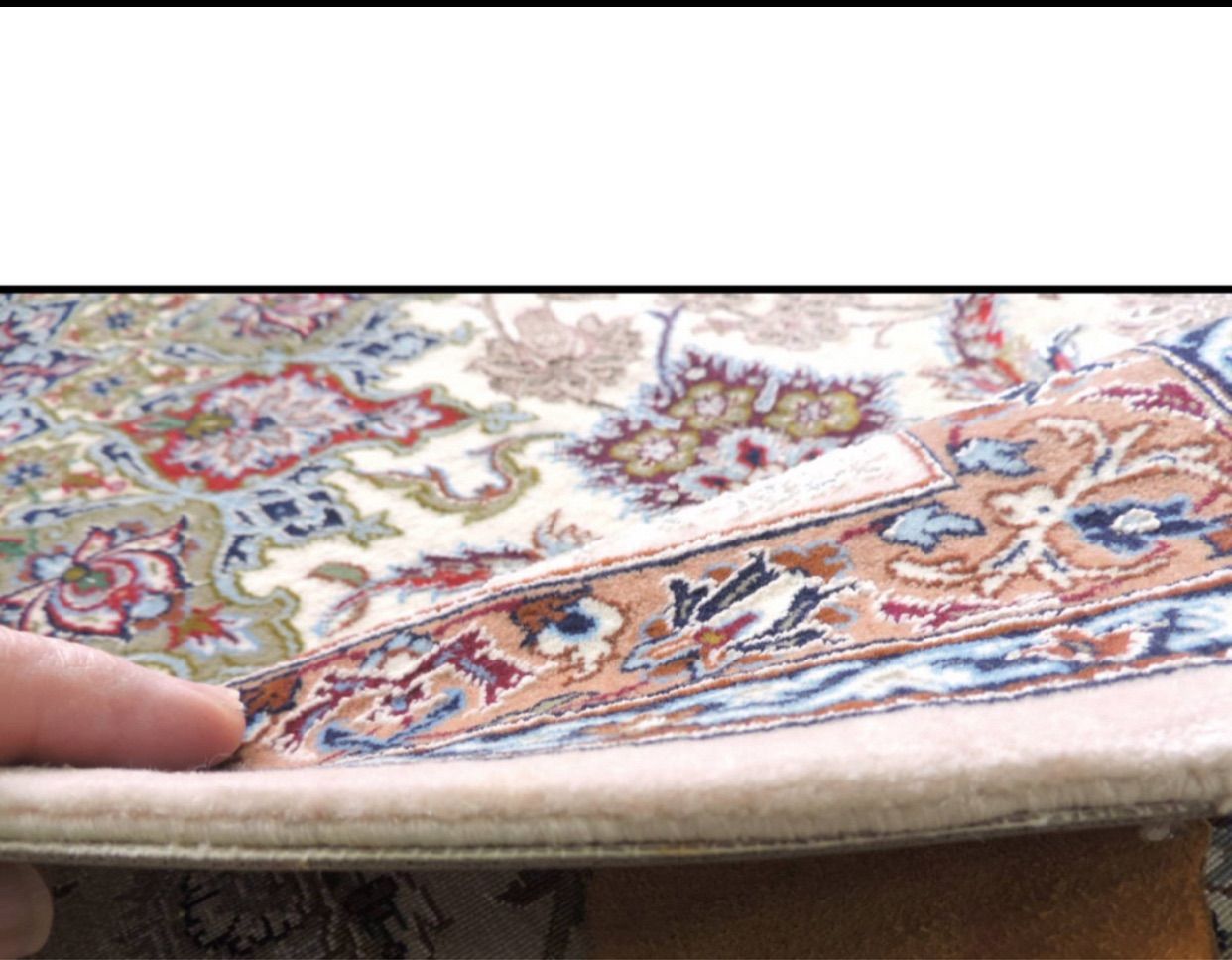 新品・手織り】ペルシャ絨毯・170cm×240cm・ウール＆シルク Y2585 高級