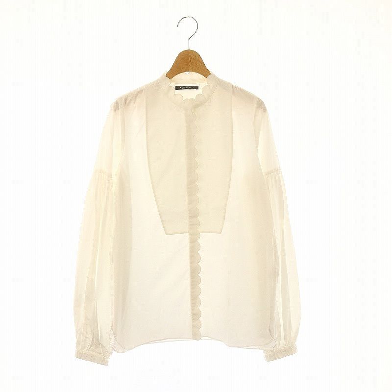 KEINA RITA 】パフスリーブスカラップシャツ パフスリーブ KEINA RITA