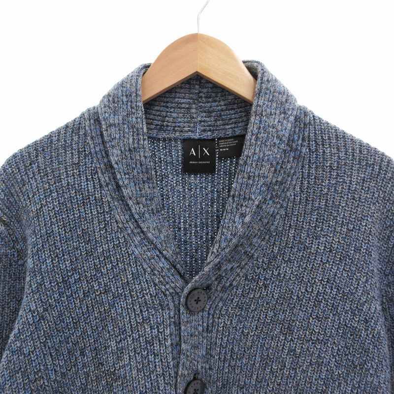 A/X アルマーニエクスチェンジ 紺 カーディガン L ショールカラー A/X アルマーニエクスチェンジ 紺 カーディガン L ショールカラー