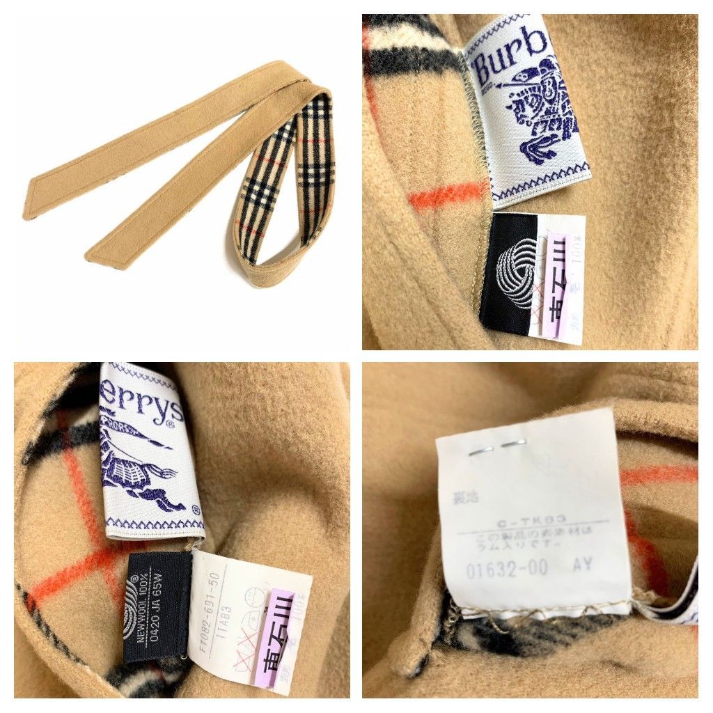 バーバリー コート ノバチェック リバーシブル ダブルフェイス 11AB2 ラム バーバリー コート ノバチェック リバーシブル ダブルフェイス