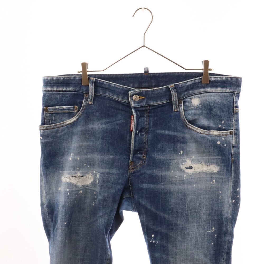 DSQUARED2 ダメージ加工 ブラックデニム 46 DSQUARED2 ダメージ加工デニム 46