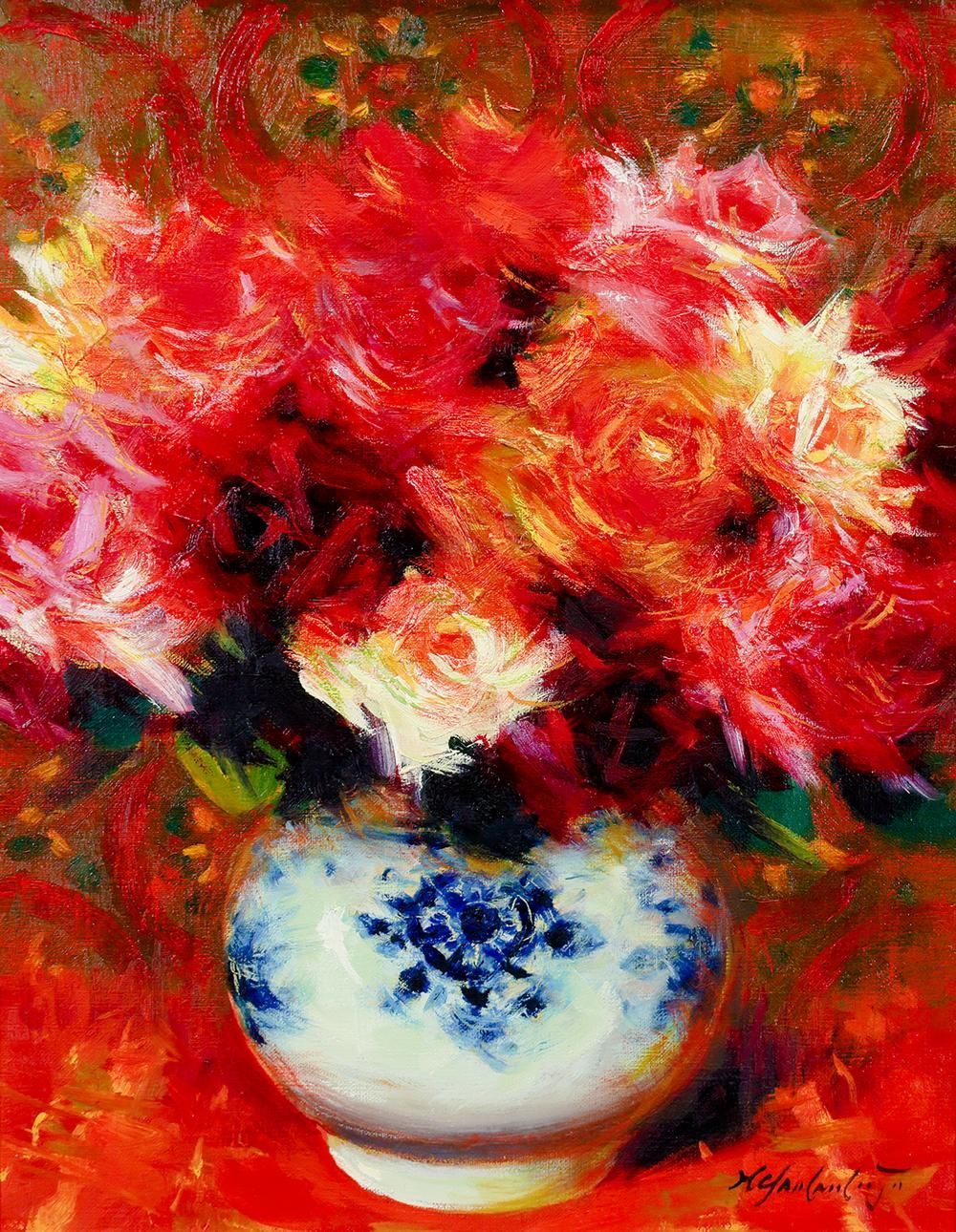 他の方発送×1984 m.asano 【薔薇】肉筆油彩画 a032-110115.jpg
