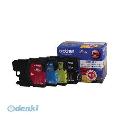 7営業日以内発送 ブラザー販売 LC16-4PK インクジェットカートリッジ １セット LC164PK インクカートリッジ BROTHER お徳用 ブラザー工業 大容量 純正 沖縄離島販売不可