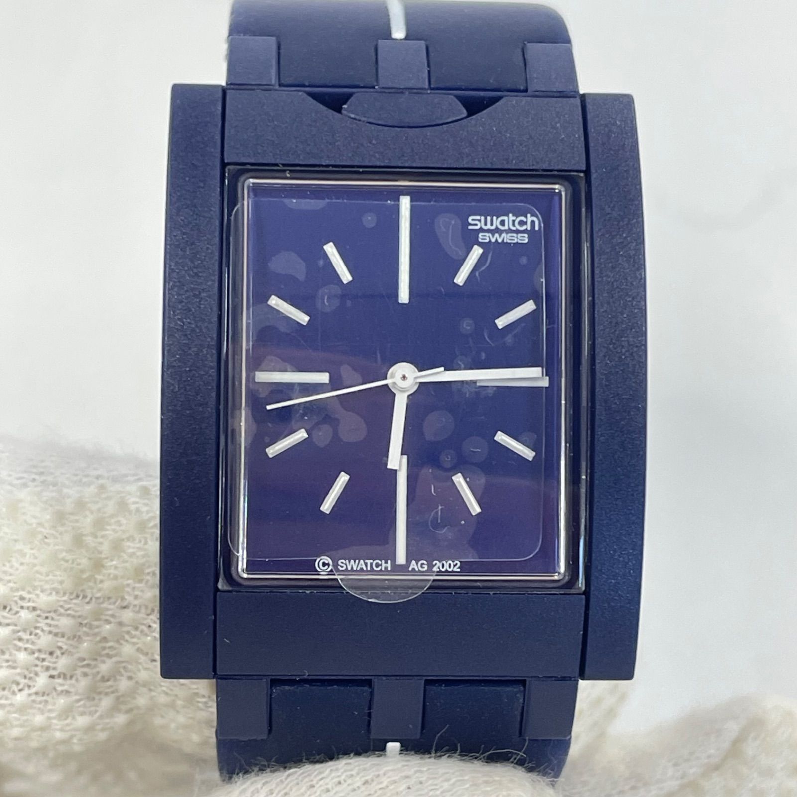 Swatch スウォッチ スクエア型 ネイビー クオーツ メンズ ウォッチ 