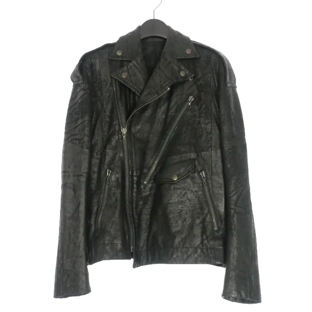 Julius ダブルライダースジャケット/バイカージャケット JULIUS 22SS ダメージ バイカー デニムジャケット - メルカリ