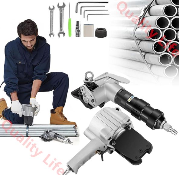 空気圧式スチールストラッピングマシン ヘビーデューティー複合スプリットバンドツール テンショナーとカッターシーラーを備えたポータブル金属包装機 幅19～32mmの金属ベルト用 19mm