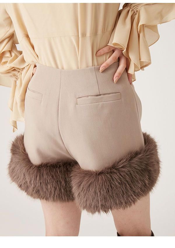 新作　Lily Brown エコファーファーショートパンツ サイズ0 新品 リリーブラウン LILY BROWN エコファーショートパンツ （GRY