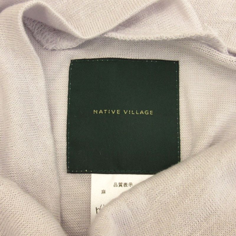 ★美品！gasa/NATIVE VILLAGE ネイビー系チュニックワンピース タックローンチュニックワンピース（6202860）｜women