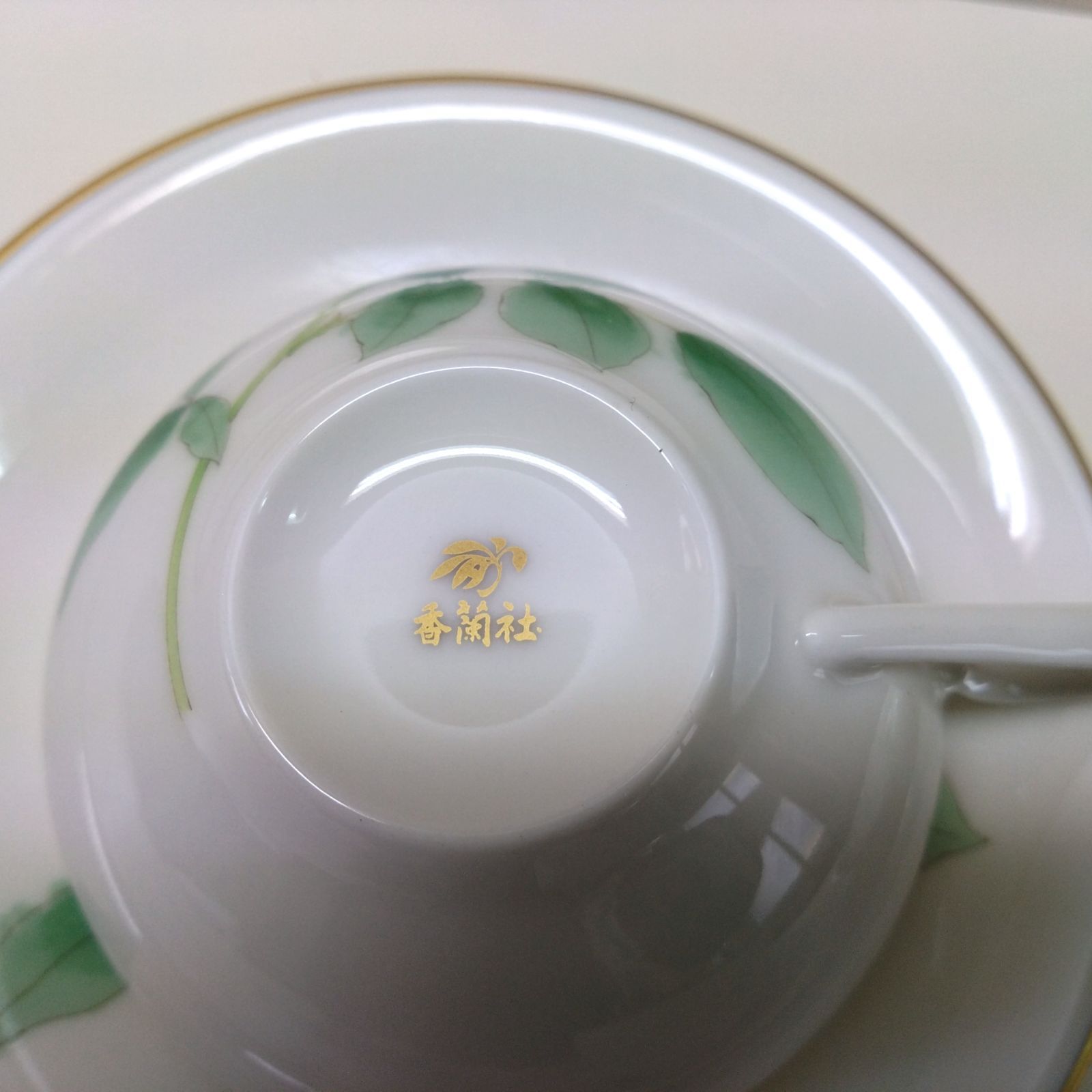 42 香蘭社 ブライトローズ ティー碗皿揃 カップ&ソーサー 薔薇 金彩