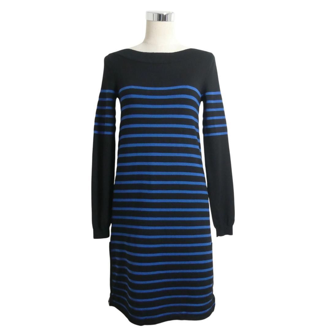 美品 LOUIS VUITTON ルイヴィトン サイズS ウール ボーダー柄 裾ジップ