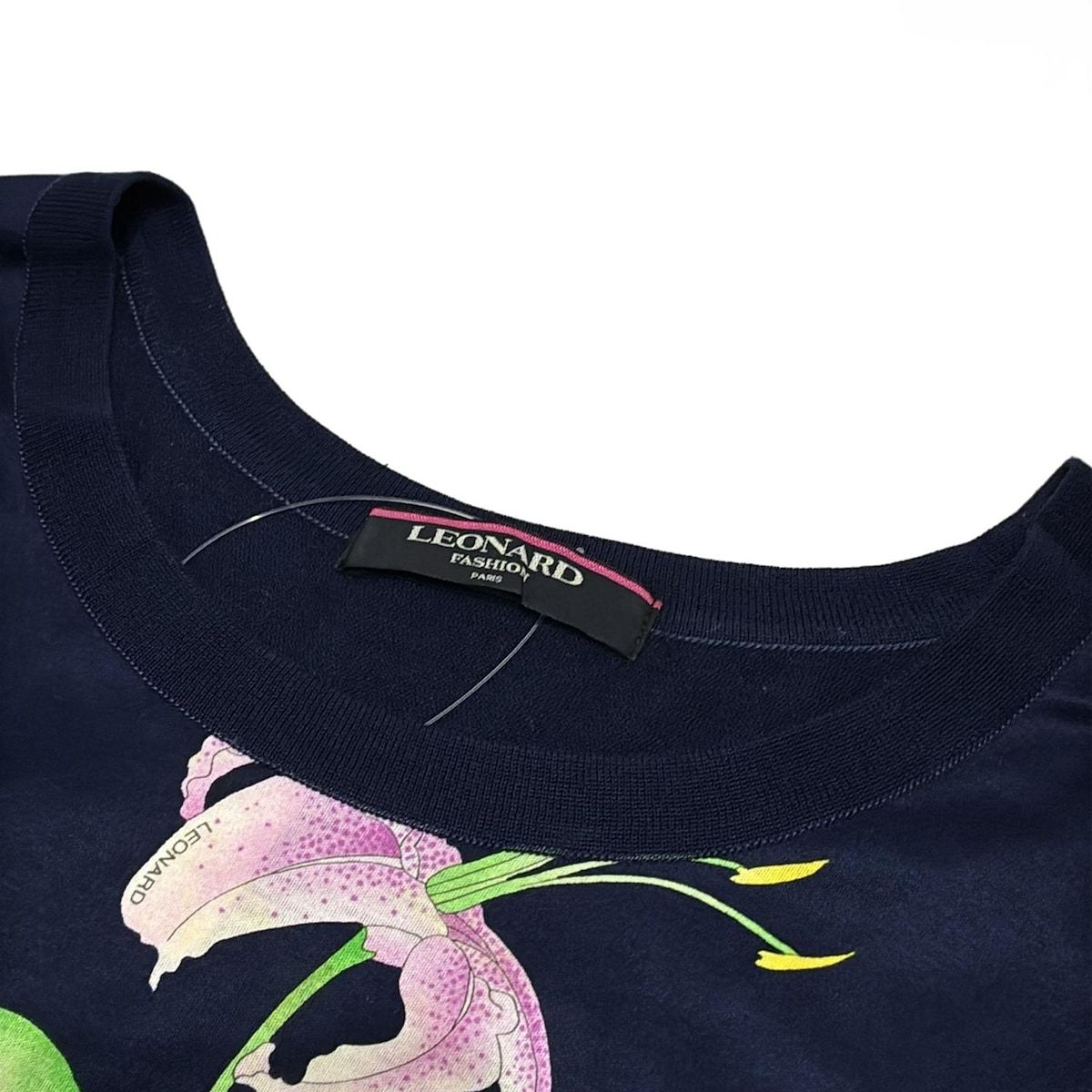 クルーネック 花柄