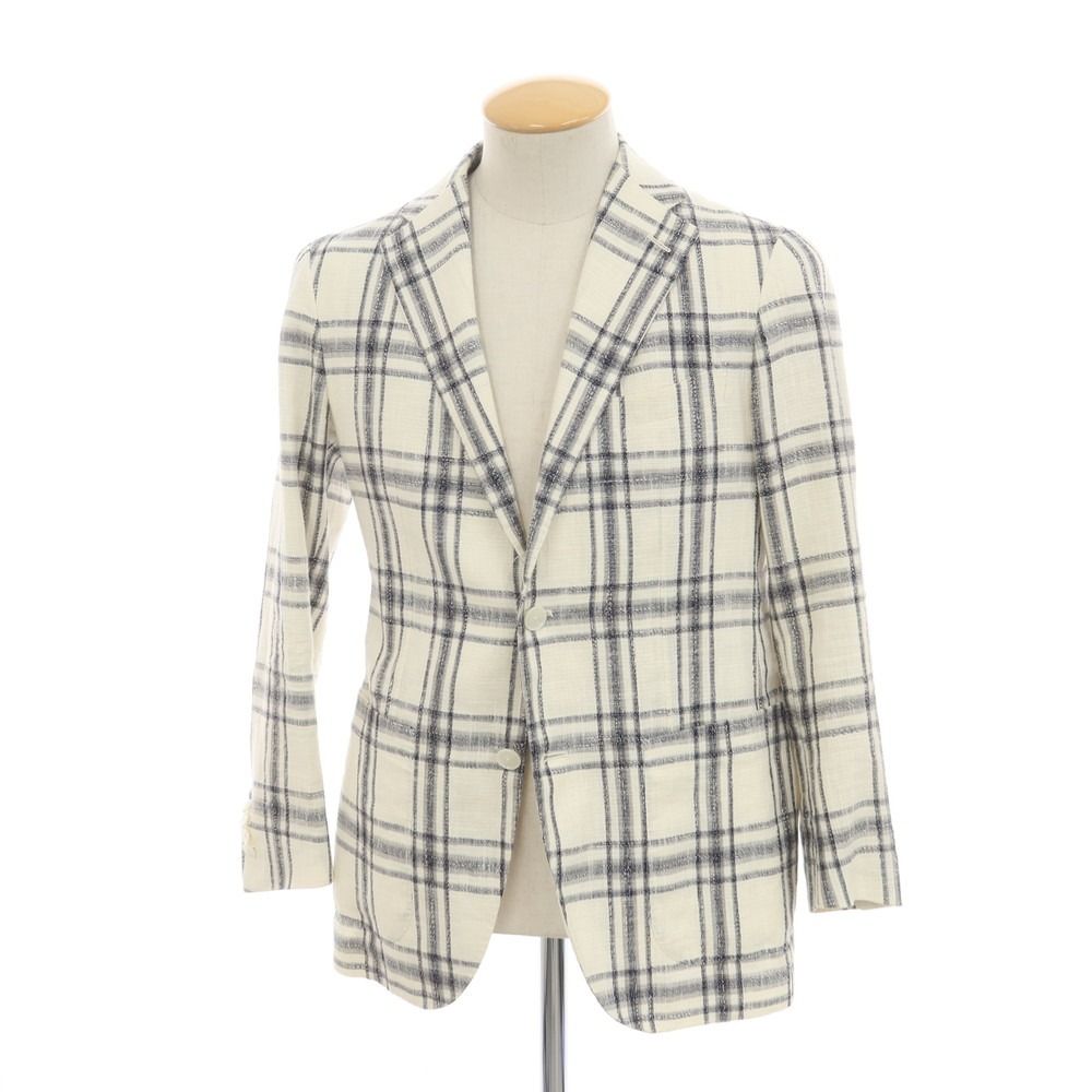 中古】タリアトーレ TAGLIATORE リネンコットン チェック 2B  