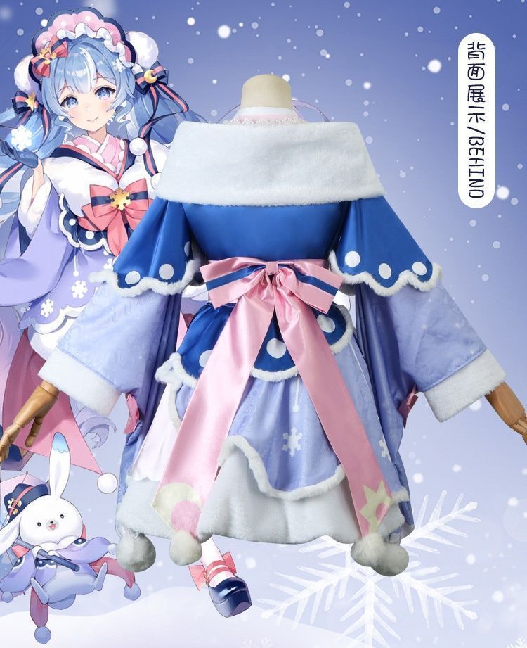 初音ミク 雪ミク 冬麗 コスプレ衣装 コスチューム 変装 仮装 学園祭 文化祭 ハロウィン イベント cosplay-A