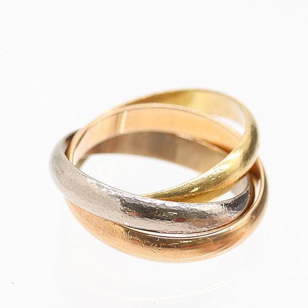 カルティエ トリニティリング 750 YG×PG×WG 9.2g 55 LLW116 ジュエリー 0097020 10NBT AKO ABC