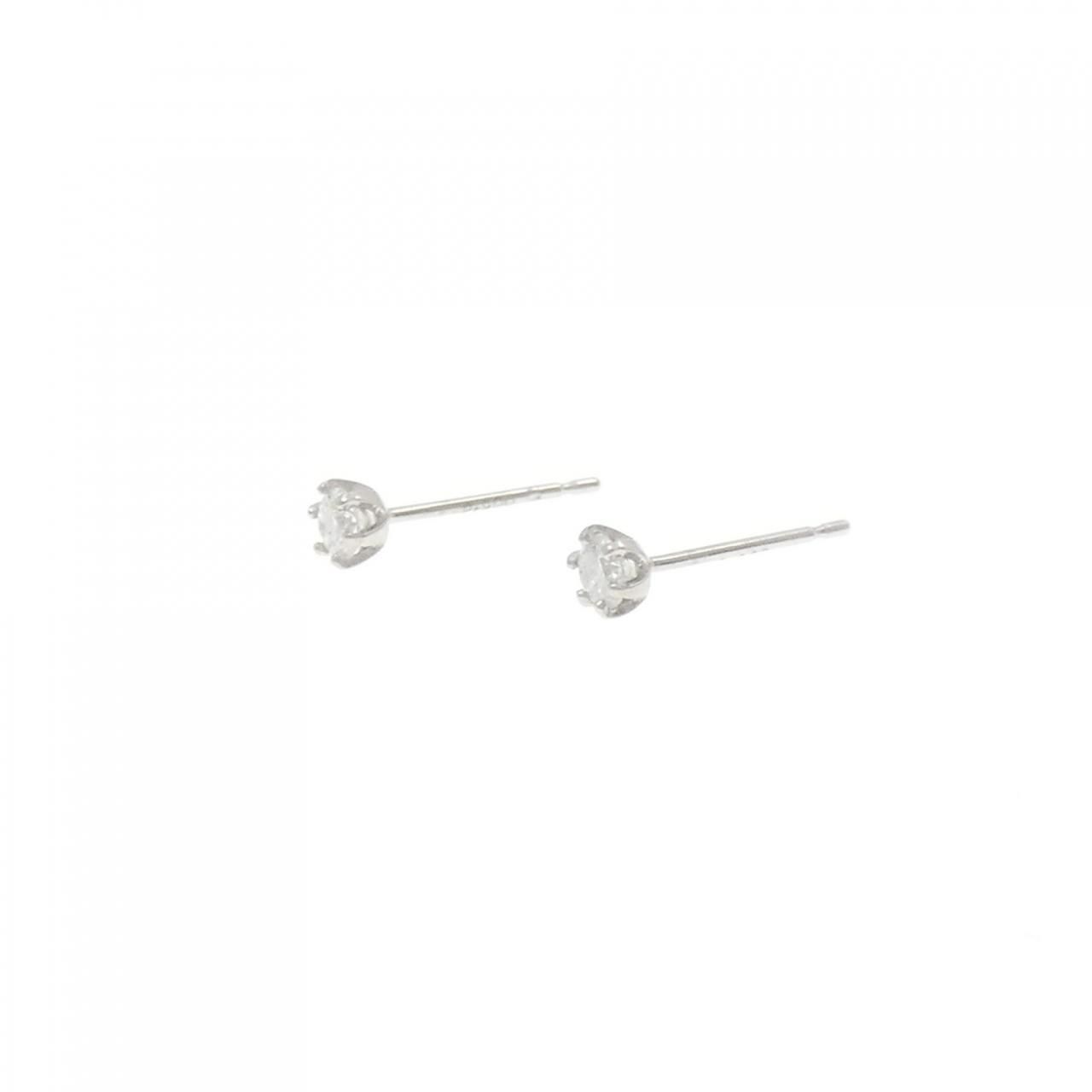 PT900 ソリティア ダイヤモンド ピアス 0.2CT - メルカリ