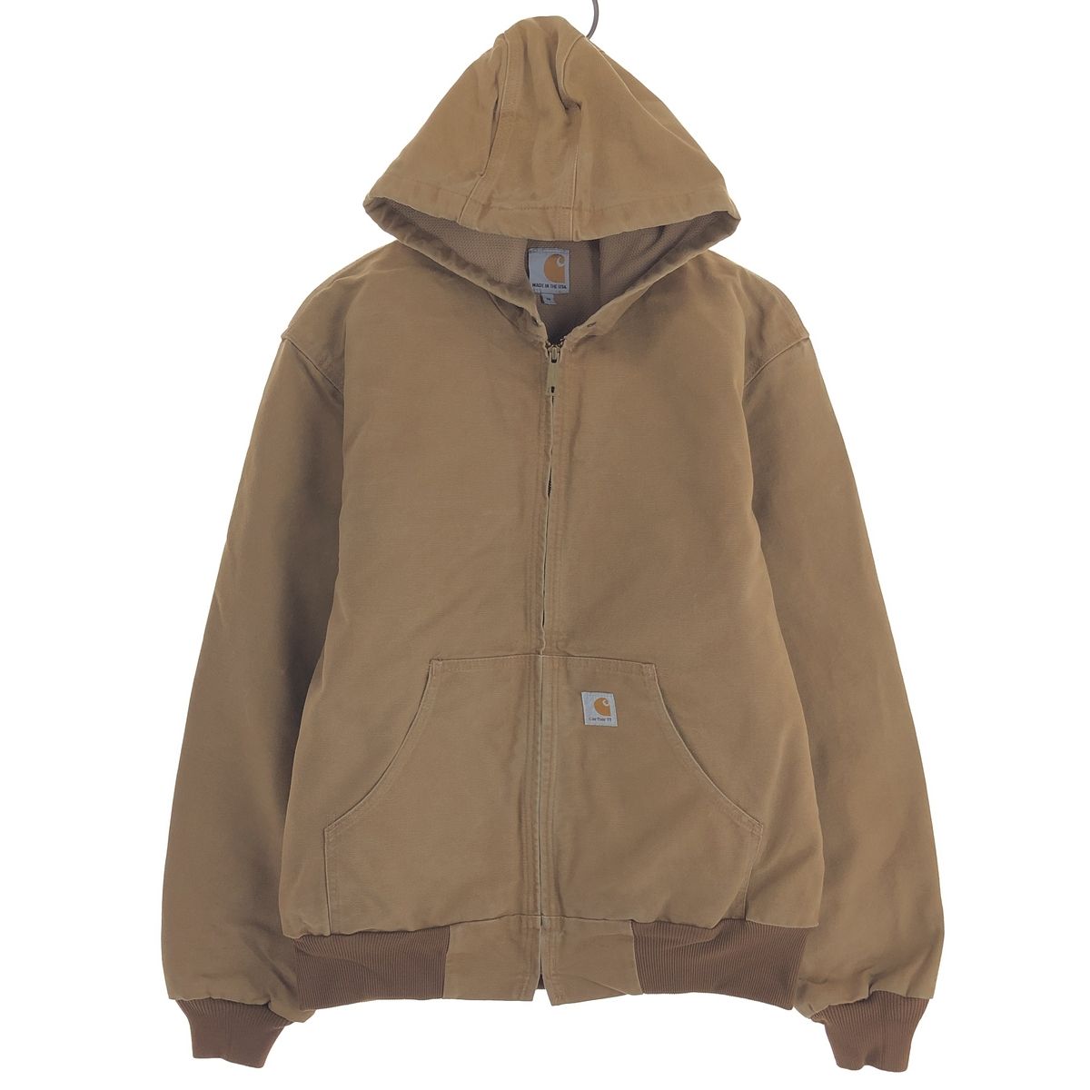 古着 カーハート Carhartt アクティブジャケット ダックフルジップパーカー USA製 メンズM相当/eaa503411