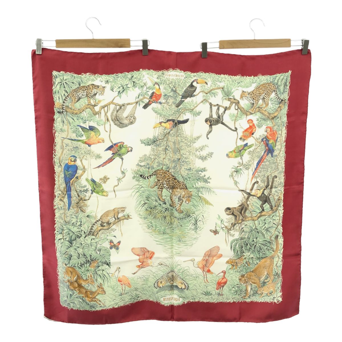 HERMES エルメス カレ90 スカーフ EQUATEUR 赤道直下 動物