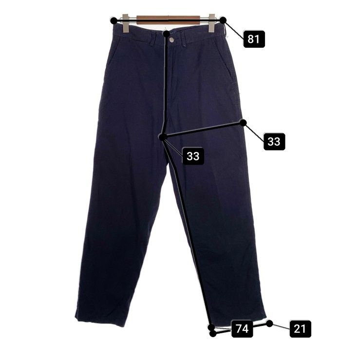 90's STUSSY ステューシー キャンバスコットン トラウザーパンツ ネイビー 中国製 紺タグ Size 32 90's STUSSY ステューシー キャンバスコットン トラウザーパンツ