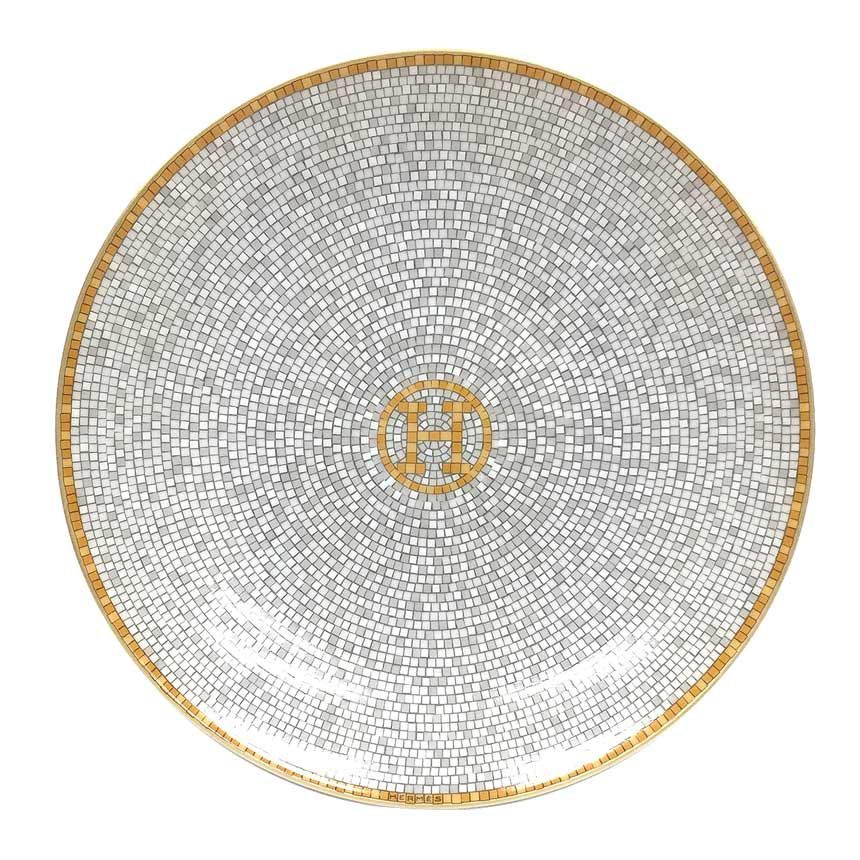未使用 HERMES エルメス モザイク ヴァンキャトル プレート 21㎝ エルメス（HERMES） モザイク ヴァンキャトル デザートプレート