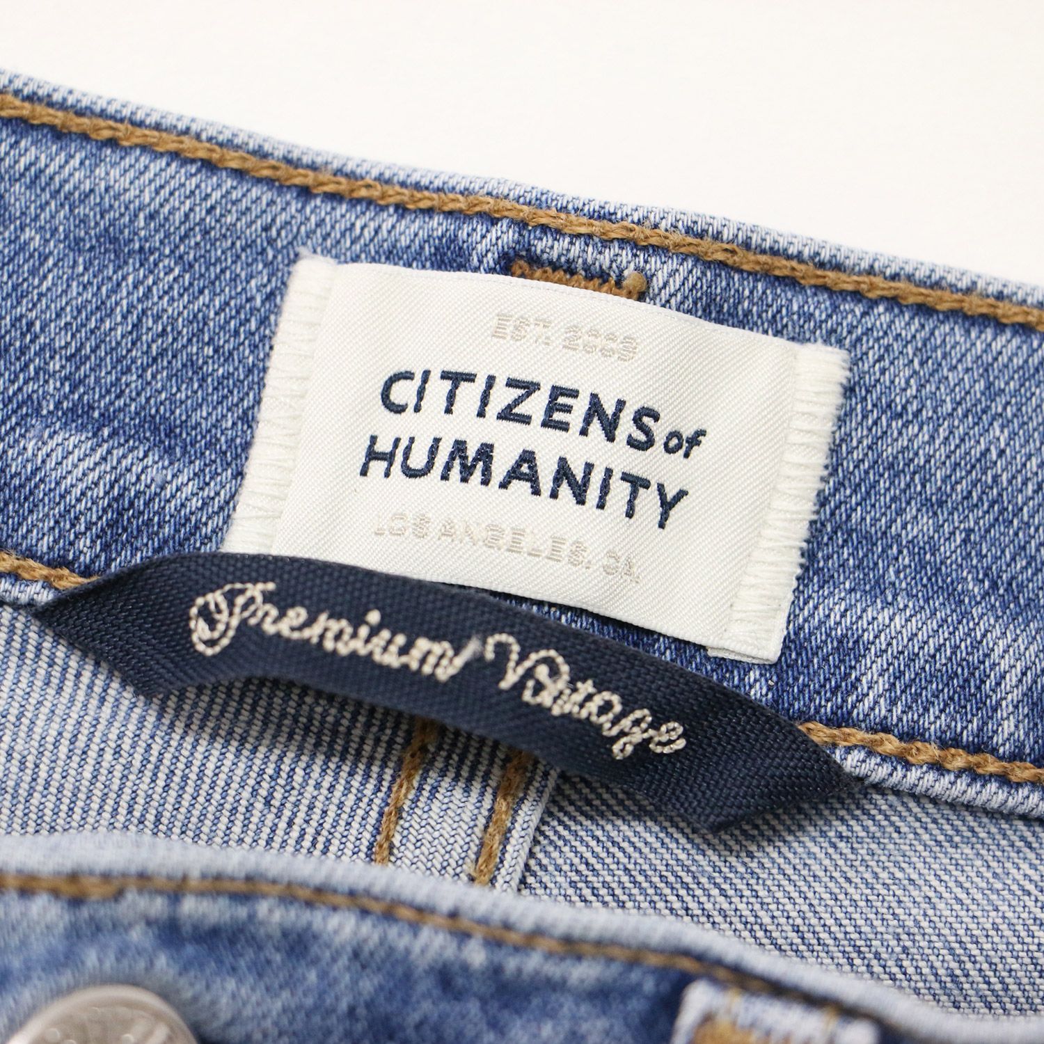 CITIZENS of HUMANITY シチズンズ オブ ヒューマニティ パンツ ブルー サイズ:23inc ミッドライズ スーパーフレア デニムパンツ CHLOE ストレッチ コットン USA製 ボトムス ジーンズ ジーパン【レディース】