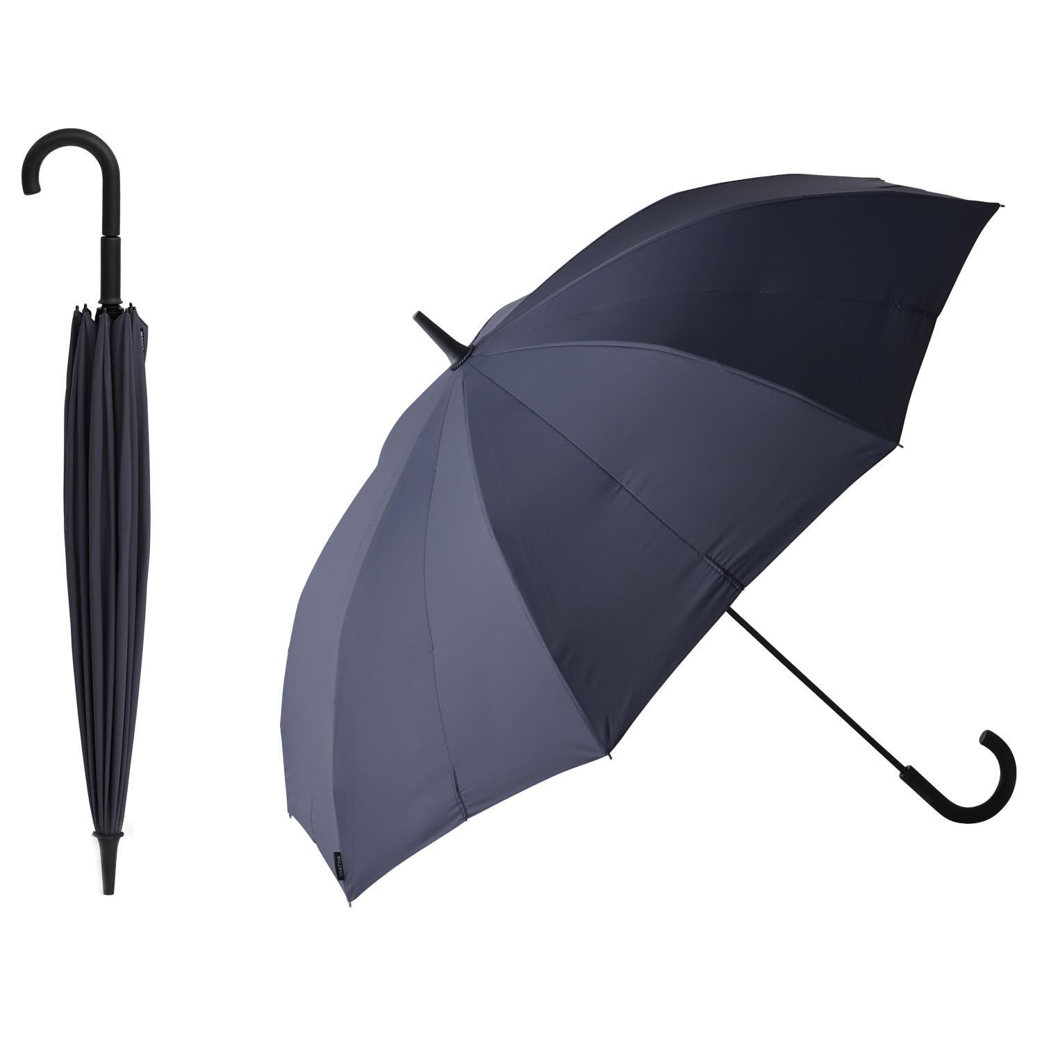 アンブレラ 手を濡らさずまとまる 62cm ボタンレス Shupatto シュパット メンズ レディース marna 兼用 晴雨兼用 傘 マーナ 雨傘 長傘