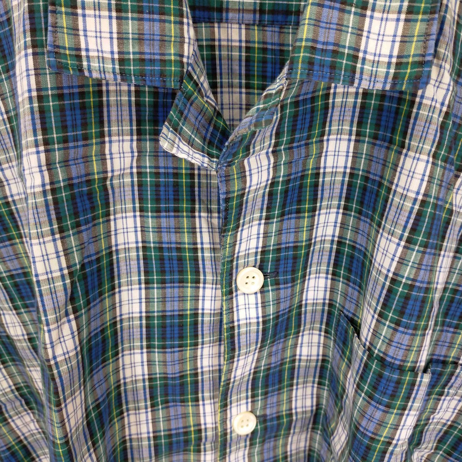 COMME des GARCONS HOMME 田中オム チェック シャツ 開襟 COMME des GARCONS HOMME 90's 田中オム でかボタン 開襟シャツ