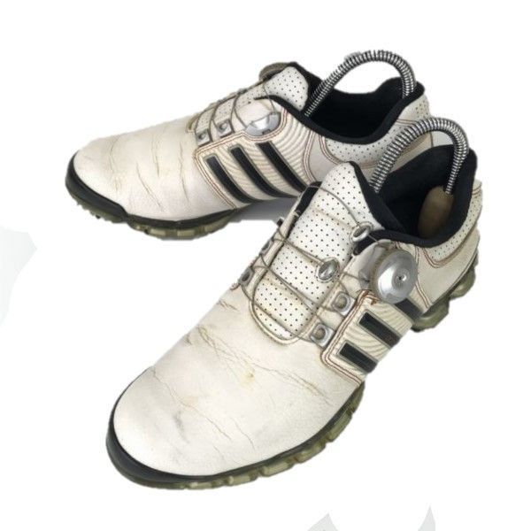 adidas/アディダス☆adifit 360 boa/ゴルフシューズ【24.5/白×黒