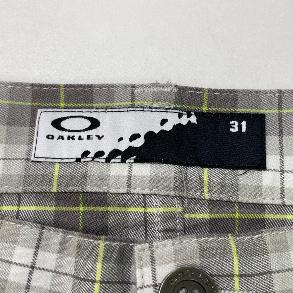 サイズ：34 OAKLEY オークリー 421836JP ストレッチパンツ チェック柄 グレー系 [240101470599] ゴルフウェア メンズ ストスト サイズ：34 OAKLEY オークリー 421836JP ストレッチパンツ