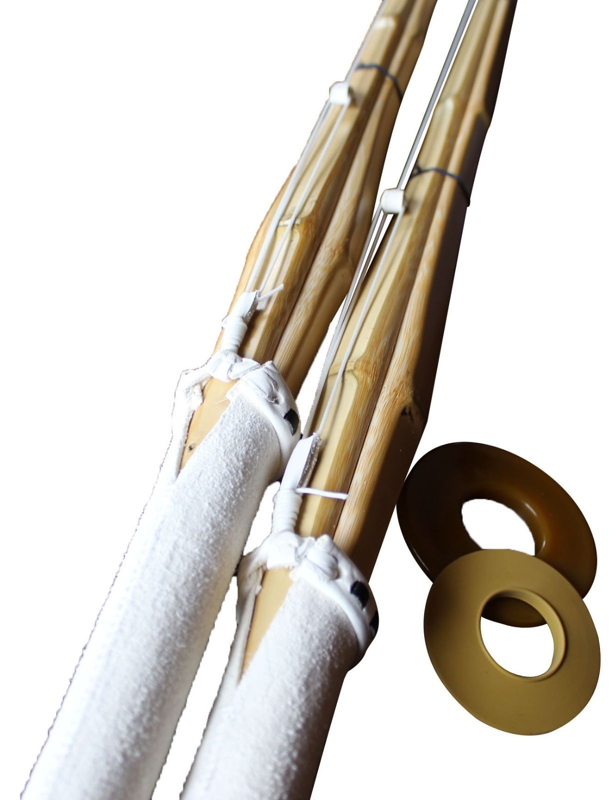 株式会社武藤 竹刀 八角小判型 吟柄風完成品 真竹 2本1組セット 3.8尺 高校生男子用 ツバ ツバ止めゴム付