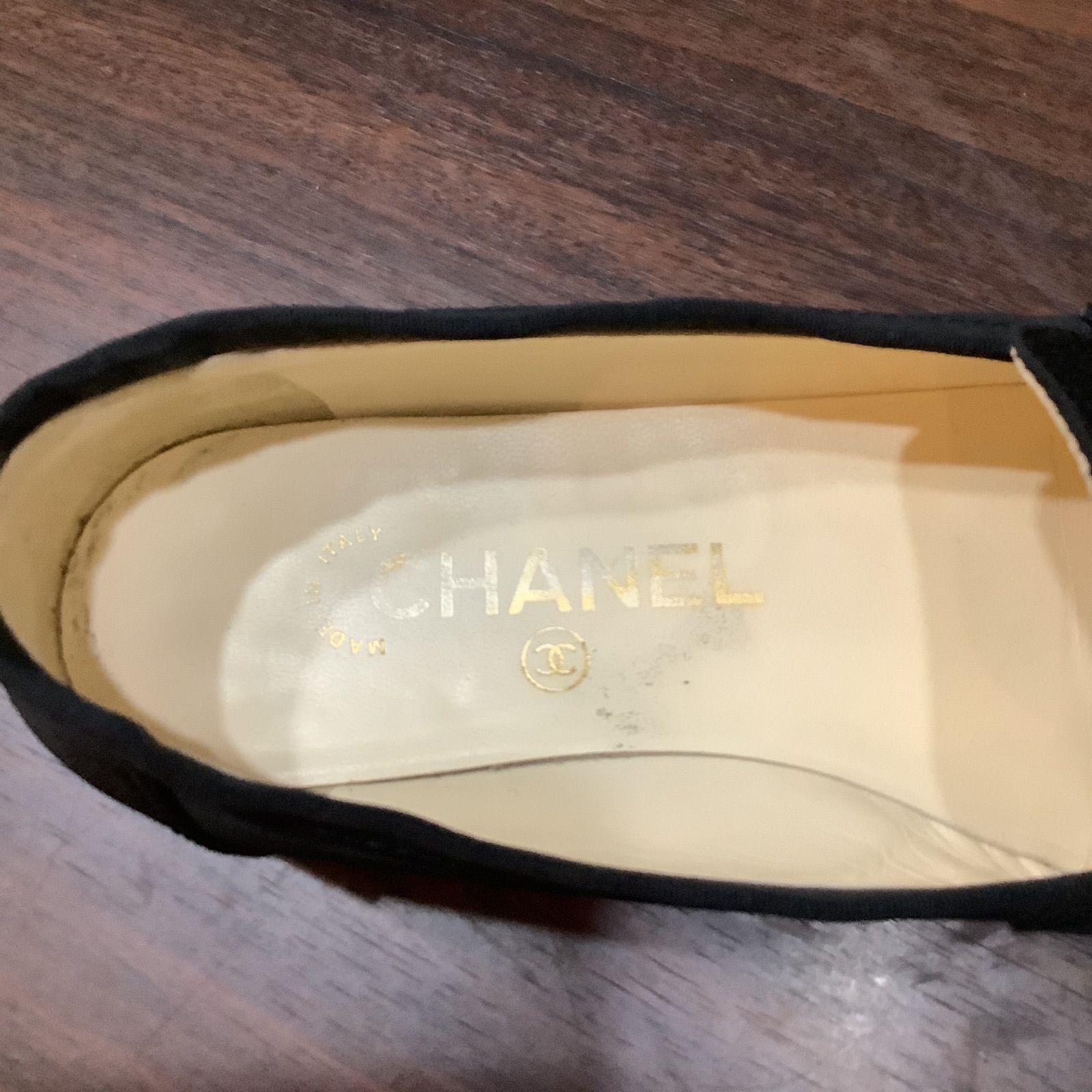 シャネル CHANEL ダブルリボン ローファー ブラック G31444 【36C】レディース パンプス シューズ B68 - メルカリ