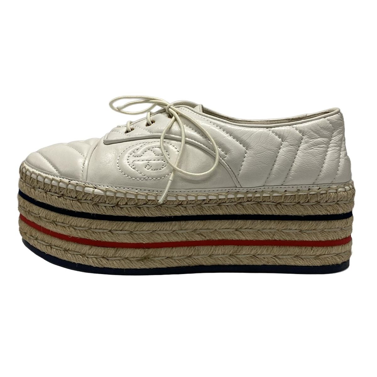 グッチ　GUCCI　スニーカー　エスパドリーユ　厚底　プラットフォーム　極美品 グッチ スニーカー 35 1/2 レディース エスパドリーユ 厚底