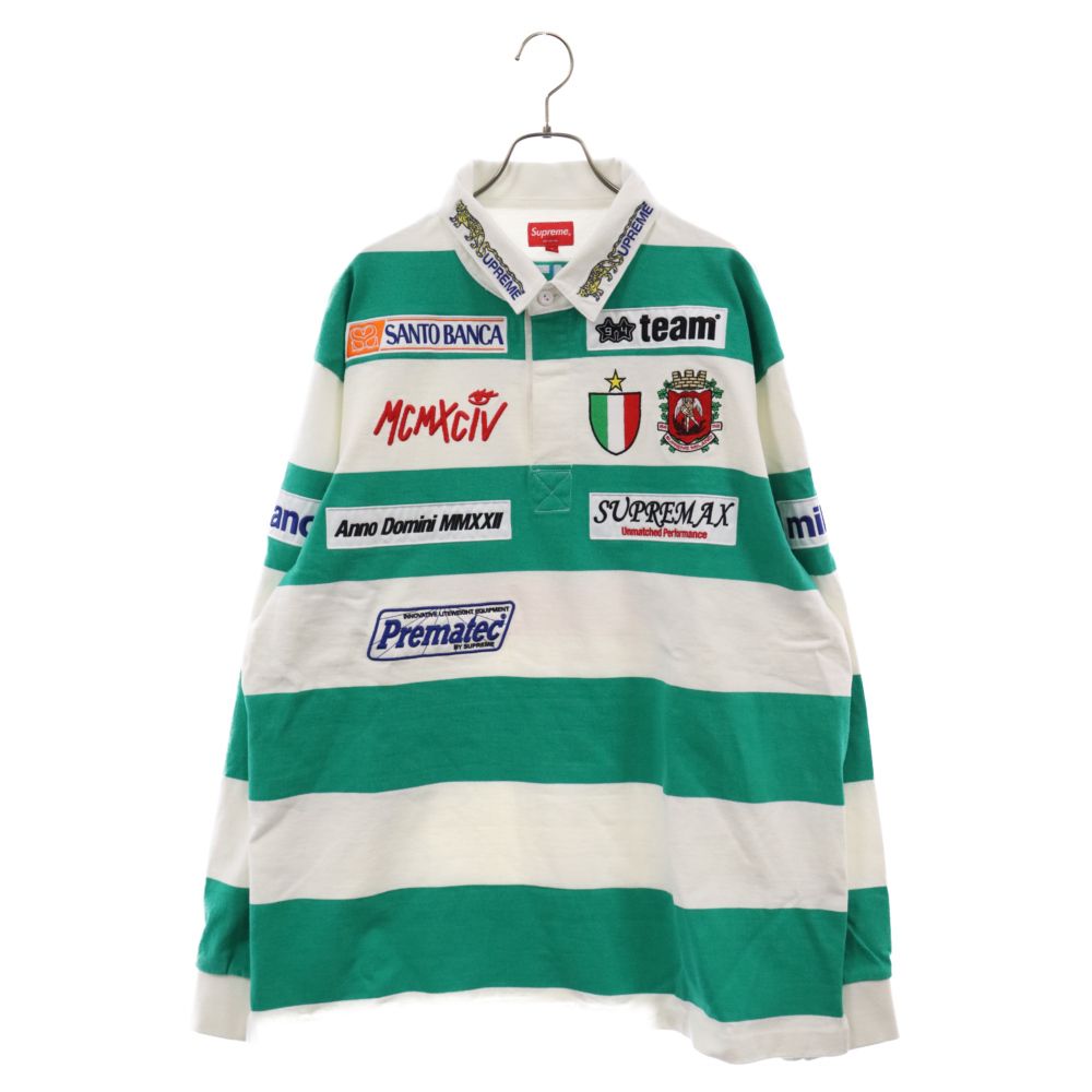 22SS Supreme Stripe Rugby シュプリーム ラガーシャツ