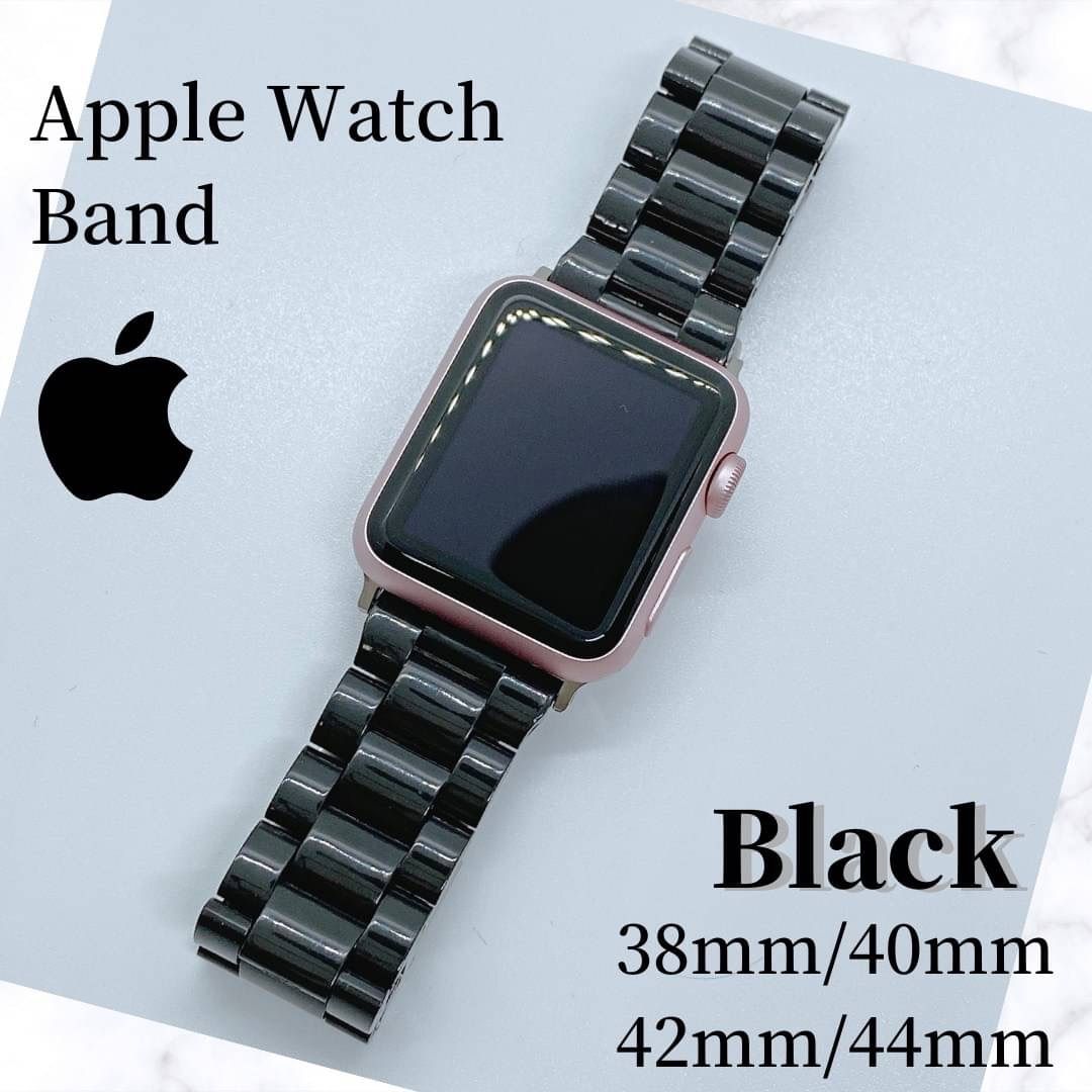 Apple Watch band アップルウォッチ バンド 高級 大人 ブラック - メルカリ