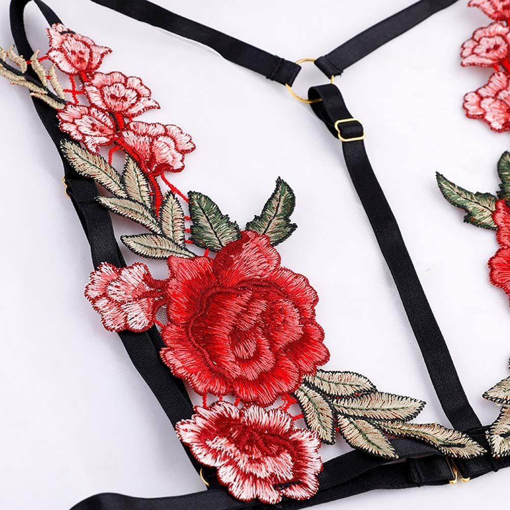 情熱の薔薇 ホルターネック セクシーランジェリー Tバックセット