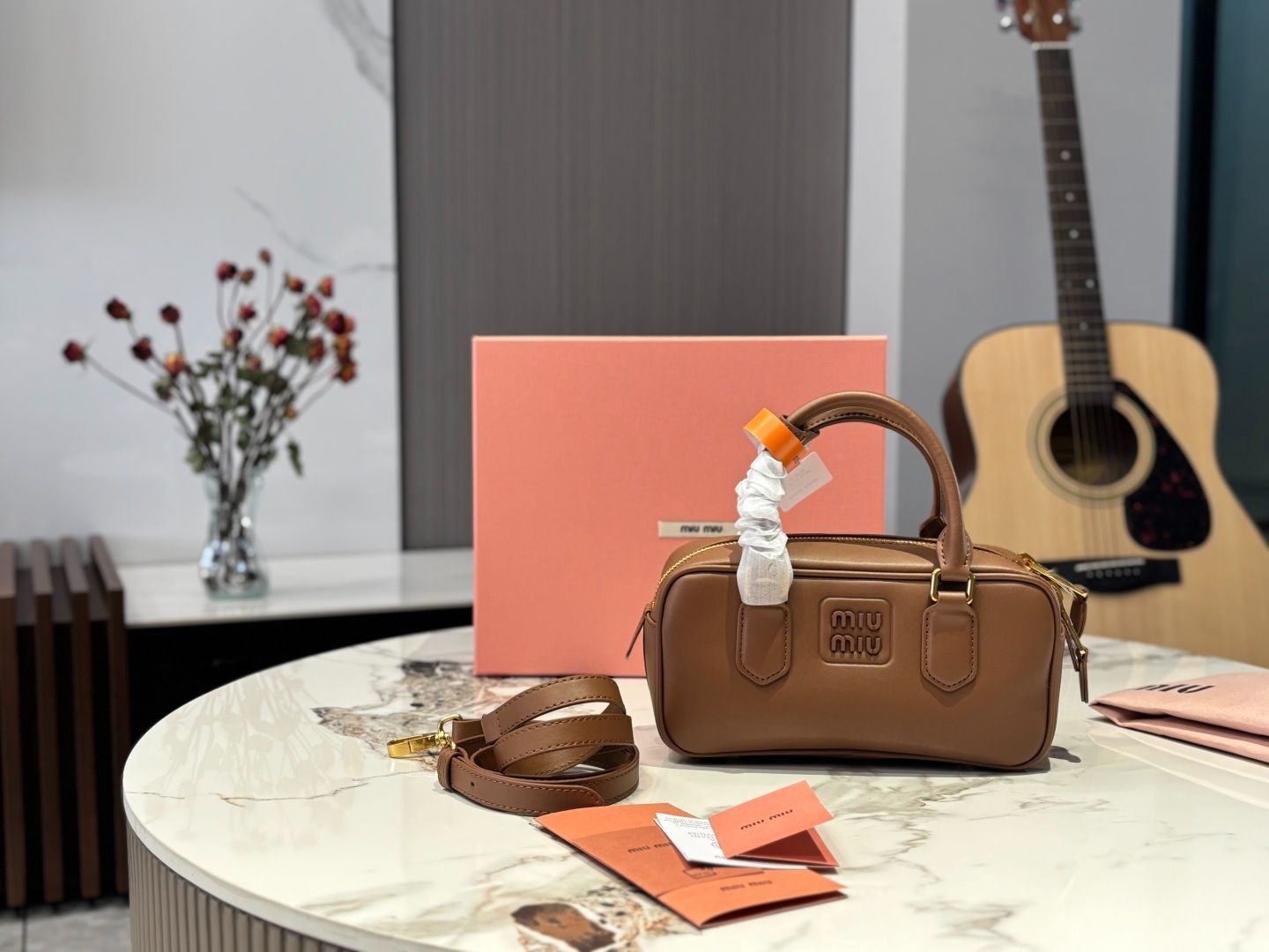 MIU MIU - ｻﾏｰｾｰﾙ開催中❗️プロフ確認❗️miumiu ボーリングバッグ  ダークブラウン 今日特価】Miu Miu Bowling Bag/Office Bag ミュウミュウ