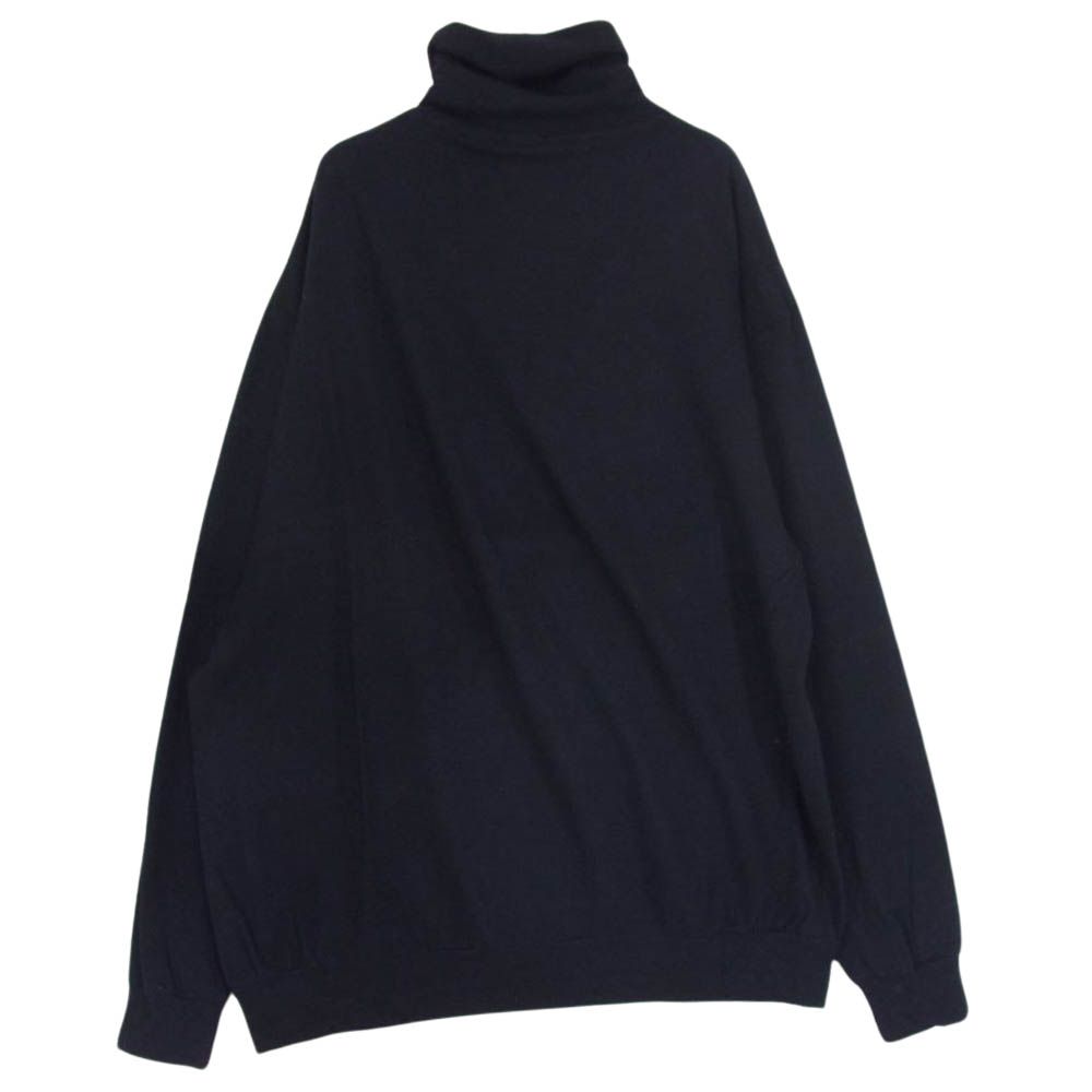 【美品】COMOLI コモリ　タートルニット　ネイビー 美品】COMOLI コモリタートルニットネイビー